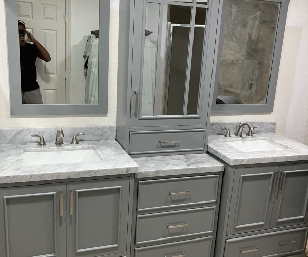 Bathroom vanity install